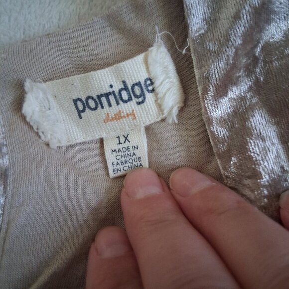 Anthropologie Porridge Women's Size 1X Gold Jessie Velour Velvet Halter Top - Picture 7 of 15